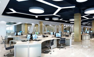 现代办公室装修开敞式设计效果图赏析 设计解码 成都朗煜装修公司
